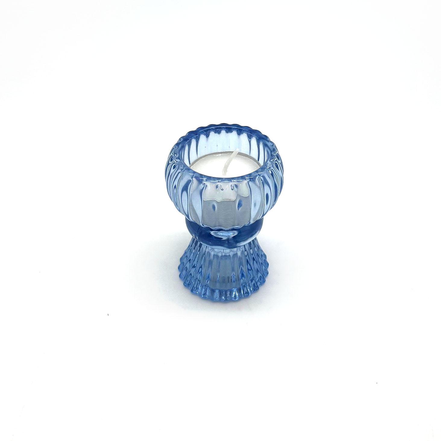 Glass Ribbed Dinner-Light (for Dinner Candle and Tealight) - Image 5